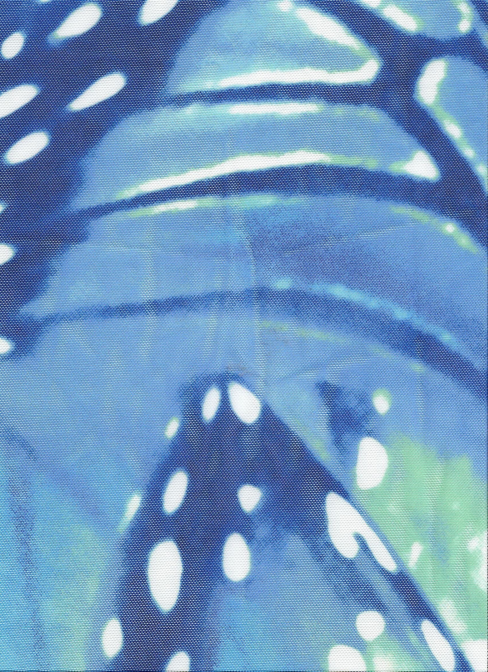 MESH-SE00208D BLUE BLOUSE BODYSUIT BUTTERFLY CAMI DIGITAL PRINT FLOCKING LOUNGEWEAR MESH POLYESTER SPANDEX STRETCH TOPS TUNICS