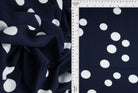 POP948-MS11094 NAVY/IVORY BLACK BLOUSE BLUE BOTTOMS CAMI CHALLIS DOT DRESS IVORY NAVY PANTS PRINT RAYON SKIRTS TOPS WOVEN
