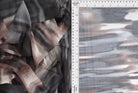 MESH-SE20771D BLACK ABSTRACT BLOUSE BODYSUIT CAMI DIGITAL PRINT FLOCKING LOUNGEWEAR MESH POLYESTER SPANDEX STRETCH TIE-DYE TOPS TUNICS