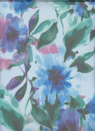 MESH-MS11302D BLUE BLOUSE BODYSUIT CAMI DIGITAL PRINT FLOCKING FLORAL LOUNGEWEAR MESH POLYESTER SPANDEX STRETCH TOPS TUNICS