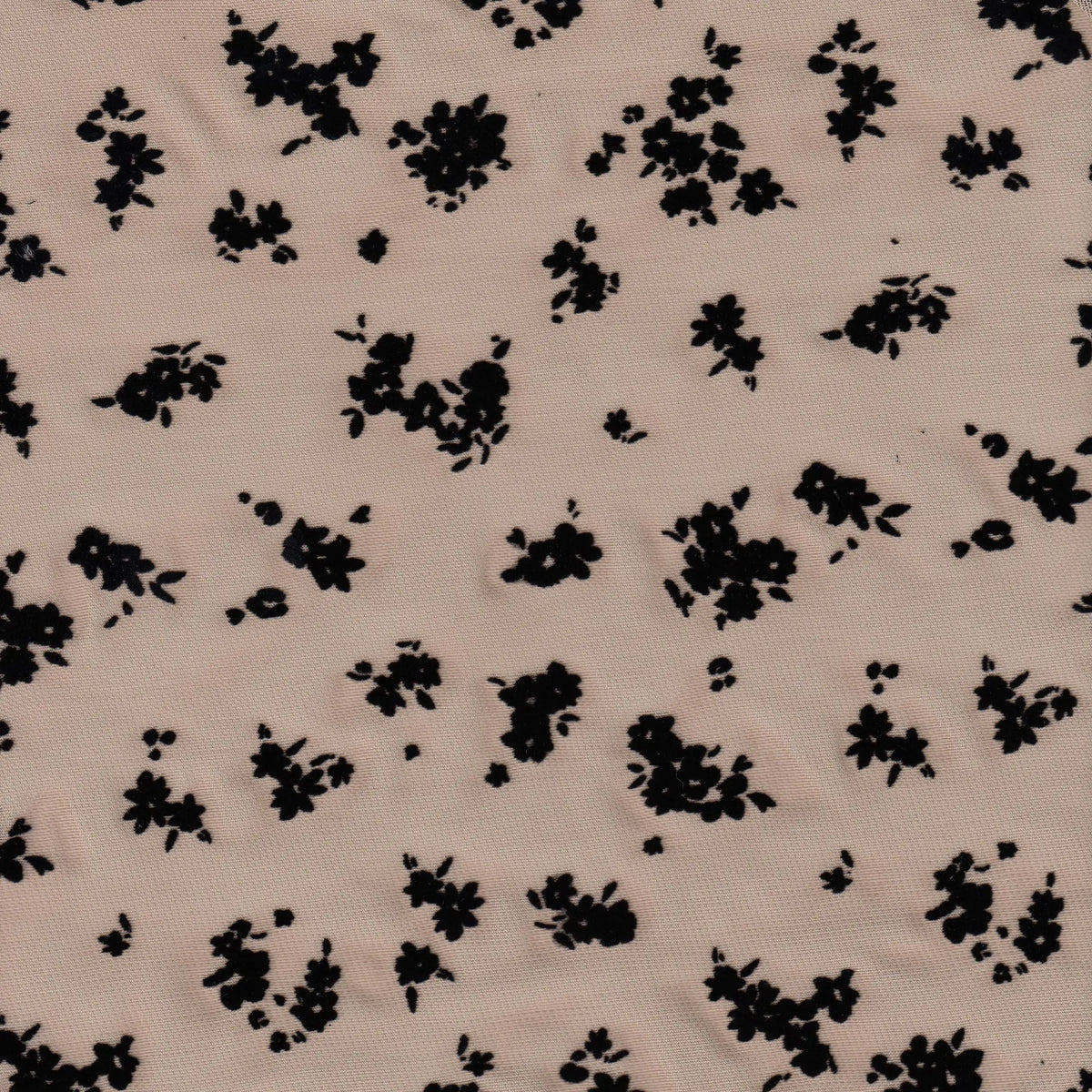 Black Floral Ditsy Flocking Mesh - FLOCK-MS11282 – Fabric Selection Retail