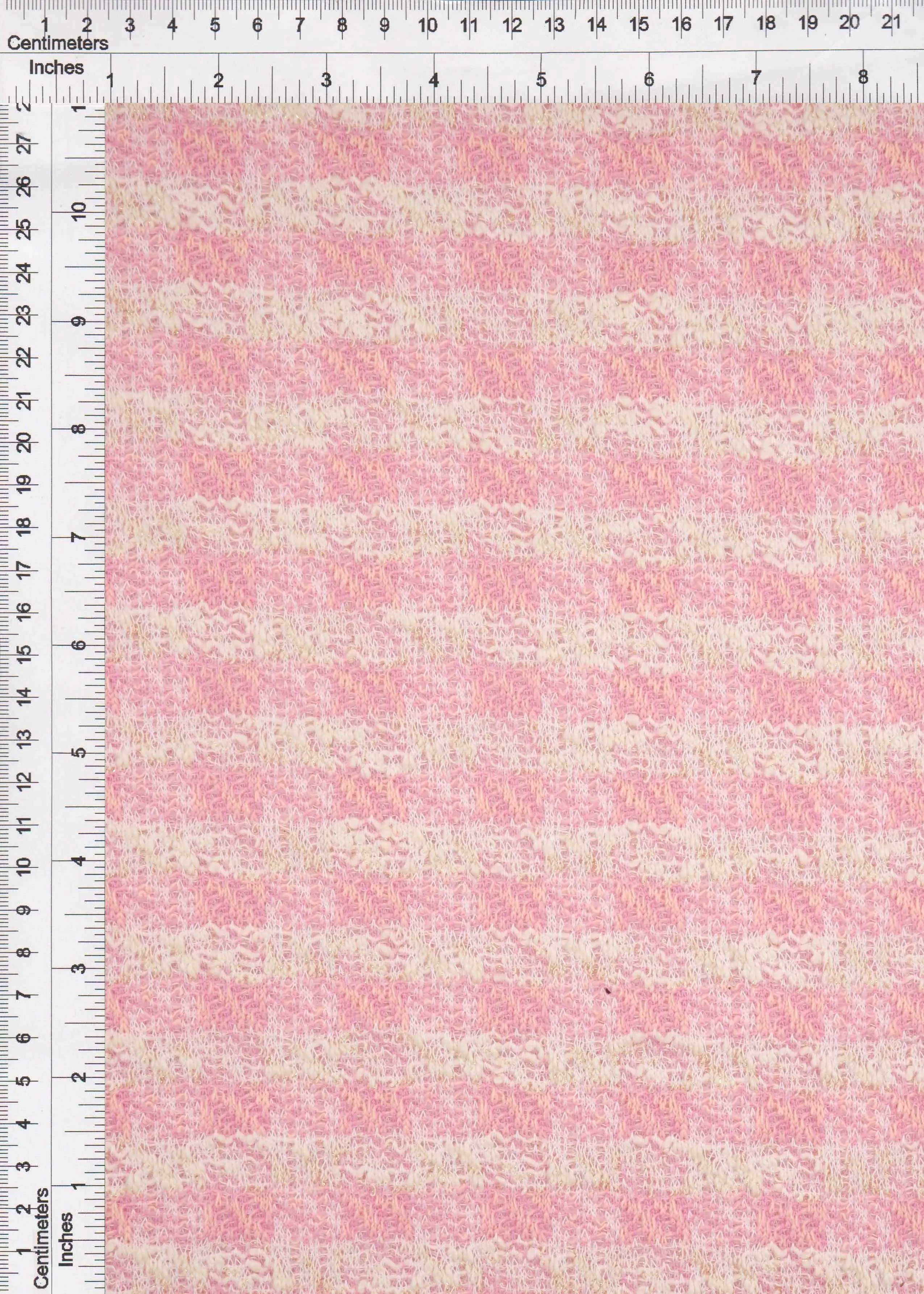 KNT4549 PINK BOTTOMS CHECKERED COTTON DRESS KNIT OUTERWEAR PANTS POLYESTER SKIRTS SPANDEX STRETCH TUNICS YARN DYED