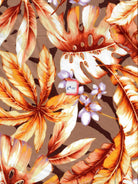 KNT4520-MS11237 RUST BLOUSE BOTTOMS CAMI DRESS DTY BRUSHED KNIT LEAF PANTS PRINT SKIRTS STRETCH TOPS TROPICAL