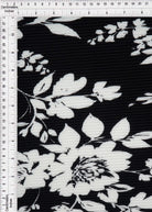 Bodre Interlock Pleated Floral Knit Fabric   KNT3696-Q11028 