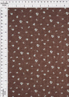 KNT4606-MS11366 BROWN BLOUSE BOTTOMS DITSY DRESS KNIT LOUNGEWEAR PANTS POINTELLE POLYESTER PRINT-B SKIRTS SPANDEX STRETCH TOPS TUNICS