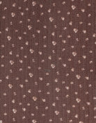 KNT4606-MS11366 BROWN BLOUSE BOTTOMS DITSY DRESS KNIT LOUNGEWEAR PANTS POINTELLE POLYESTER PRINT-B SKIRTS SPANDEX STRETCH TOPS TUNICS