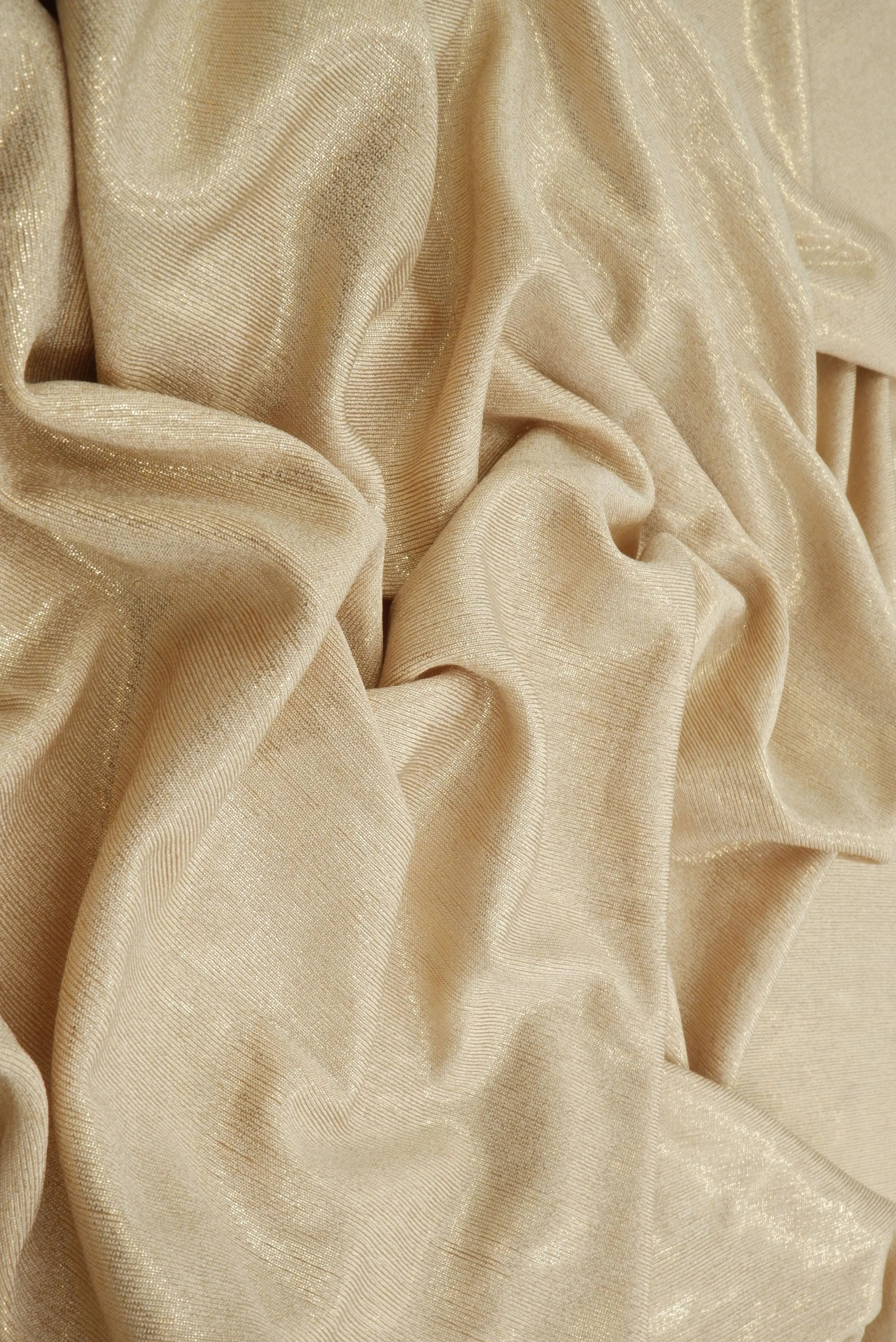 KNT3963-FOIL TAUPE/GOLD CAMI DRESS FOIL KNIT NO-PRINT PANTS POLYESTER RIBBED 1X1 SKIRTS SLINKY SOLID SPANDEX STRETCH TOPS TUNICS