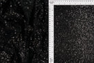 Black Sequin Embroidered Mesh Knit Fabric - KNC-33546-1 