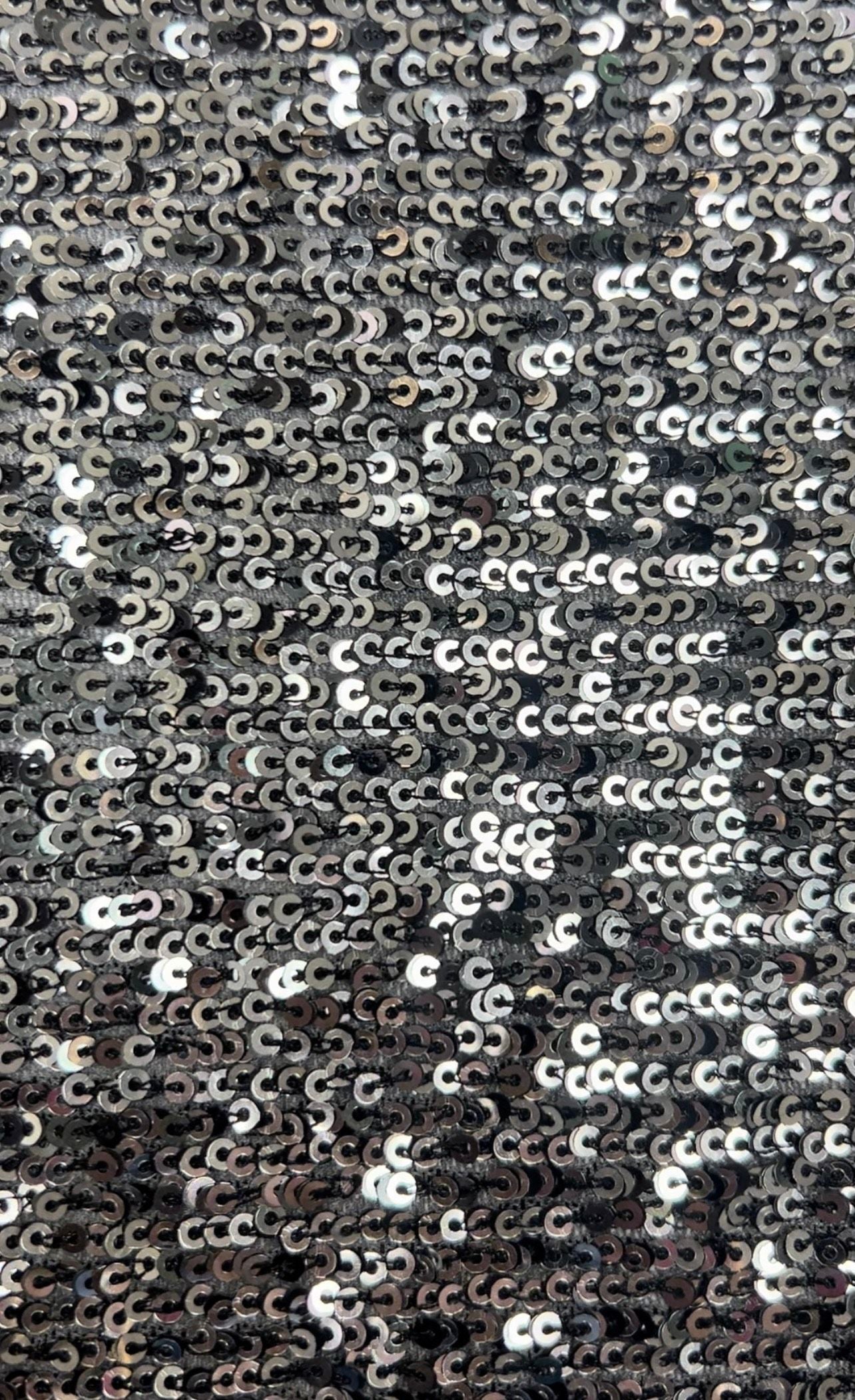 KNC-33546-2 SILVER DRESS EMBROIDERY KNIT MESH POLYESTER SEQUINS SILVER SKIRTS SOLID-B SPANDEX TEXTURE TOPS