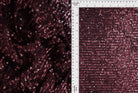 Wine Sequin Embroidered Textured Knit Fabric - KNC-33543 