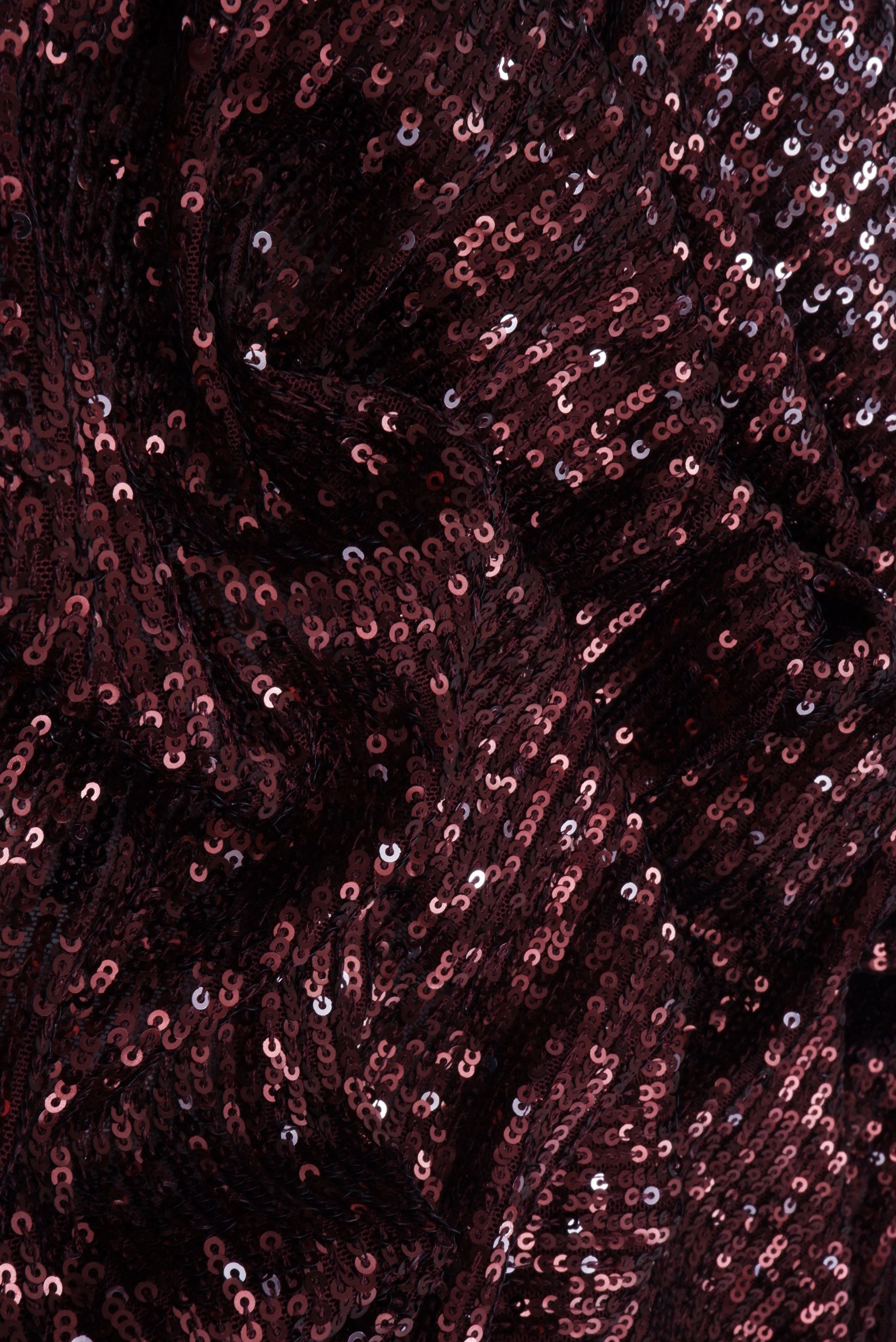 KNC-33543 BURGUNDY BLOUSE DRESS EMBROIDERY KNIT POLYESTER SEQUINS SKIRTS SOLID SPANDEX TEXTURE TUNICS WINE