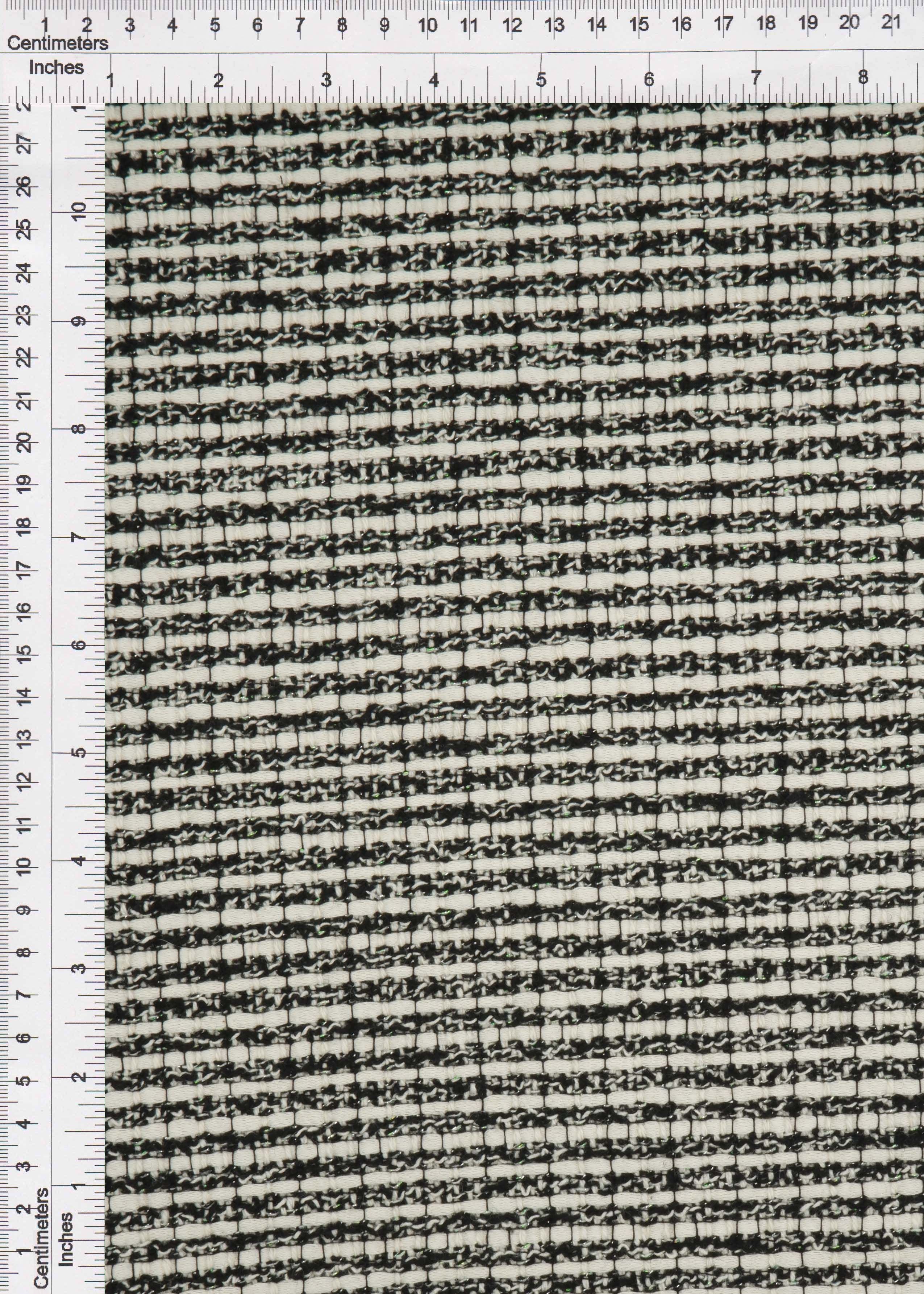 BOUCLE-33568 BLACK/WHITE BLACK CAMI DRESS KNIT OUTERWEAR POLYESTER SKIRTS SOLID STRIPE TEXTURE WHITE WOOL