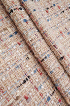 BOUCLE-33569 DUSTY PINK BLUE CAMI DRESS IVORY KNIT NAVY OUTERWEAR PEACH PINK POLYESTER SEQUINS SKIRTS SOLID TEXTURE TOPS WOOL