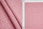 BOUCLE-33572 PINK BOTTOMS BOUCLE DRESS KNIT OUTERWEAR PINK PLAID POLYESTER PRINT-B SEQUINS SKIRTS SOLID TEXTURE TOPS