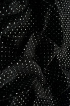 KNT4610 BLACK BLOUSE BODYSUIT BOTTOMS DOT DRESS GLITTER KNIT NO-PRINT PANTS POLYESTER SKIRTS SOLID SPANDEX STRETCH TOPS VELVET