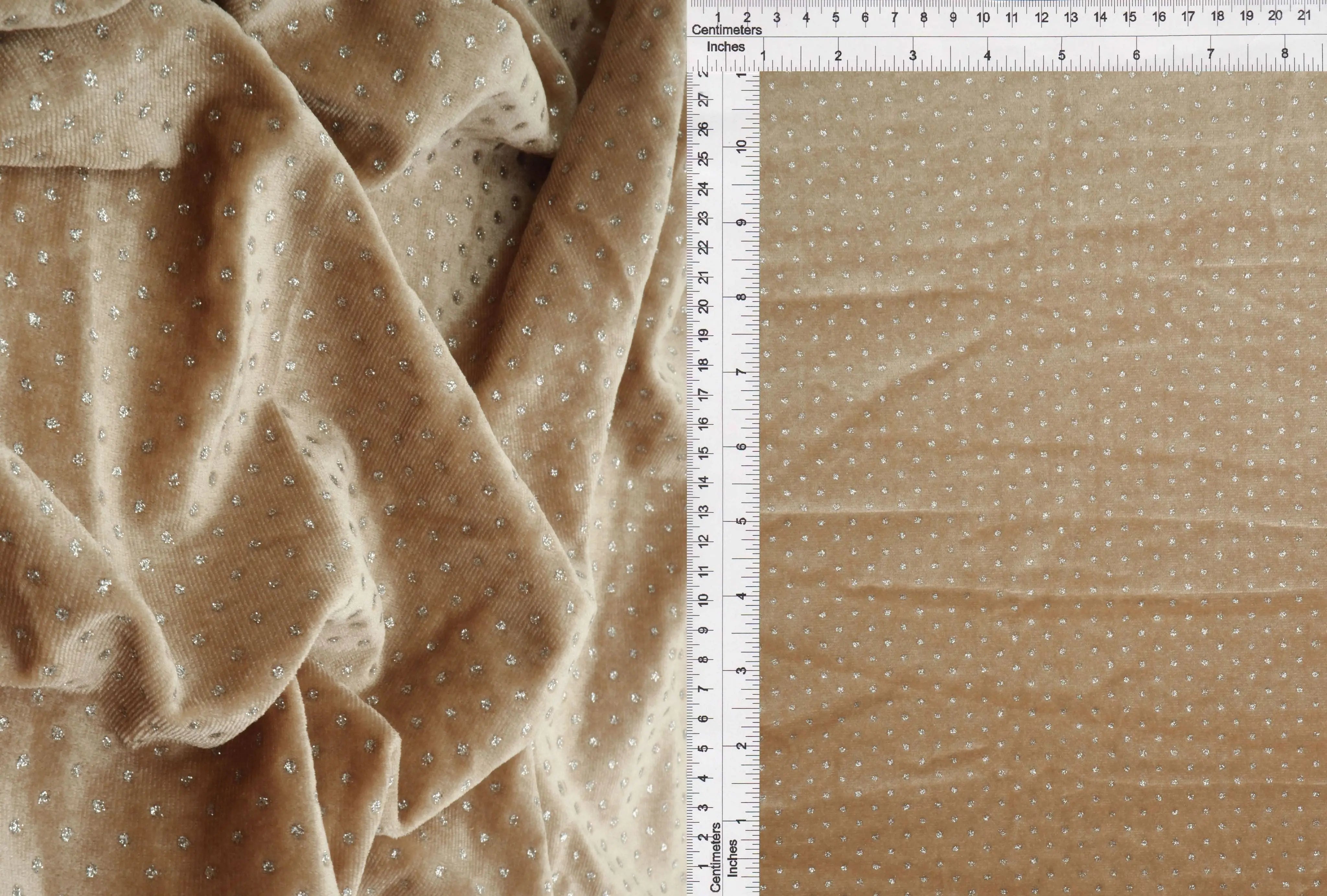 KNT4610 KHAKI BLOUSE BODYSUIT BOTTOMS DOT DRESS GLITTER KNIT NO-PRINT PANTS POLYESTER SKIRTS SOLID SPANDEX STRETCH TOPS VELVET