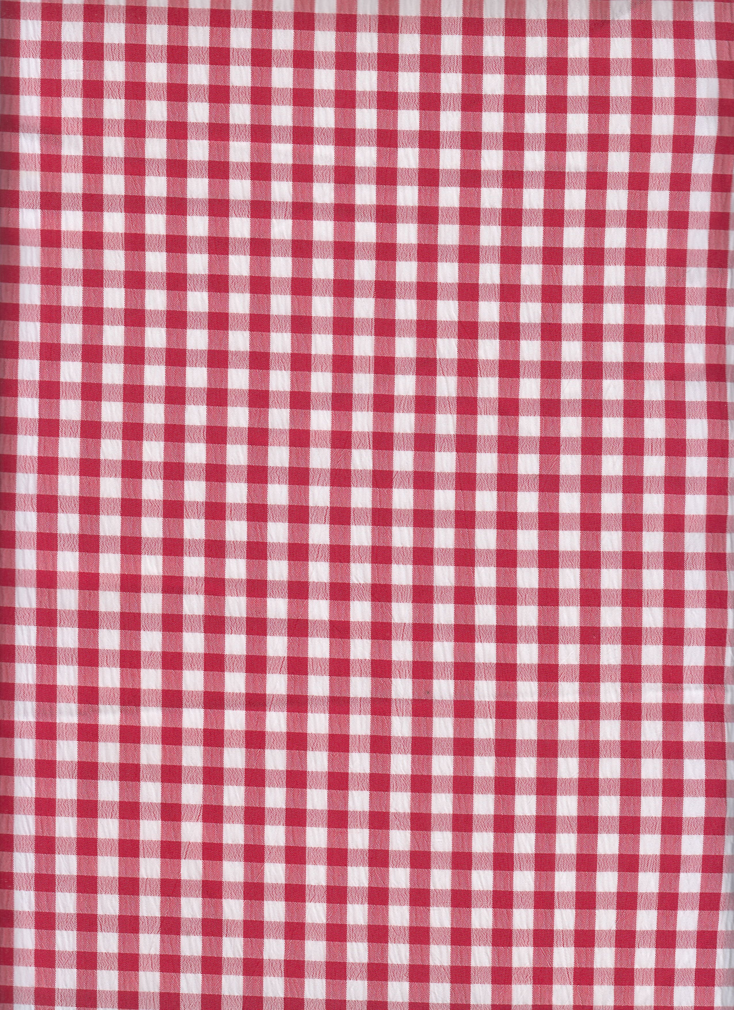 GH4616 RED BLOUSE GINGHAM PLAID POLYESTER SOLID-B SPANDEX T-SHIRT TEXTURE WOVEN TOPS TUNICS