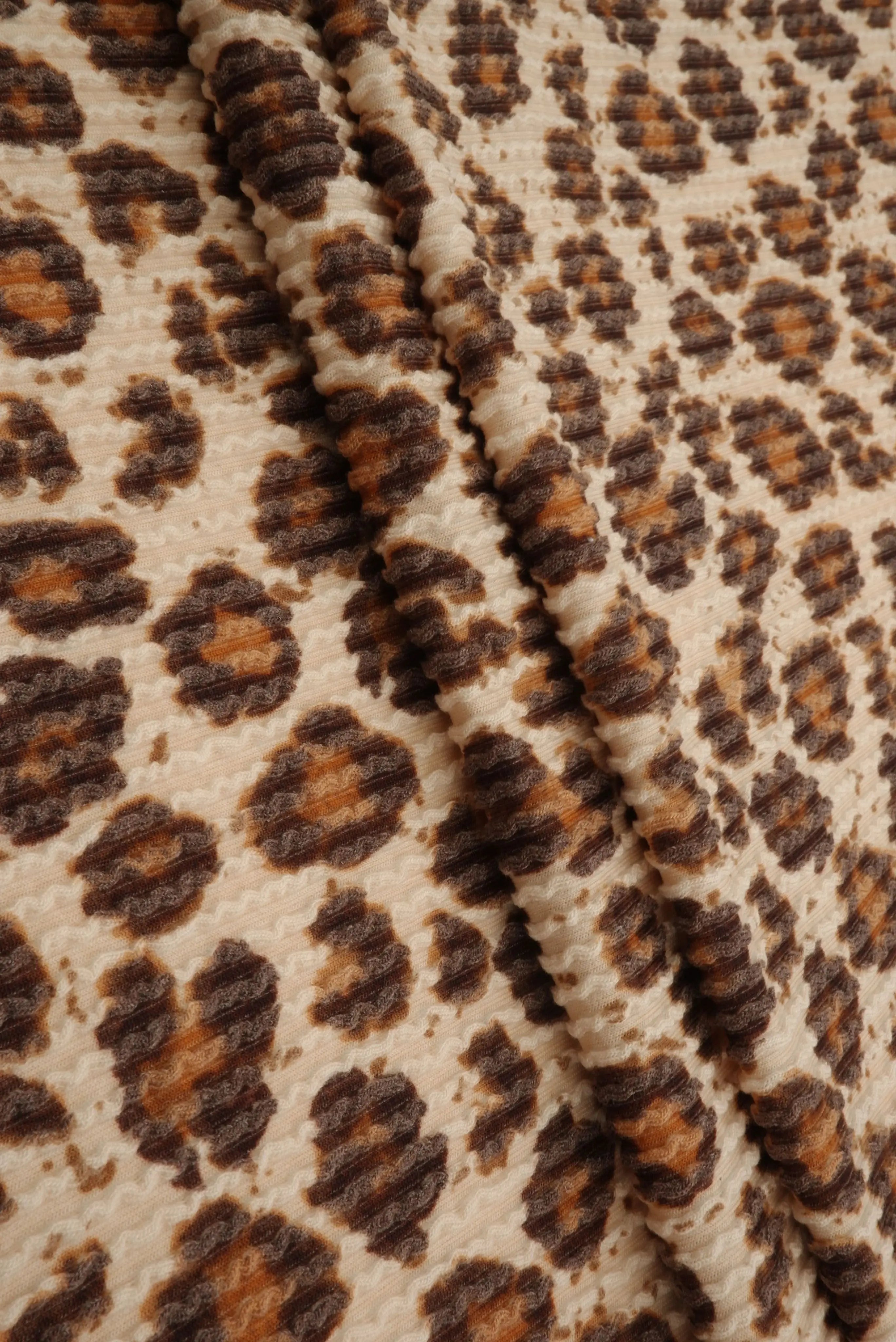 KNT4463-MS11424 TAN B ANIMAL BODYSUIT BOTTOMS CAMI DOUBLE KNIT DRESS JACQUARD LEOPARD PANTS POLYESTER RAYON RIB SKIRTS SOLID SPANDEX STRETCH SWEATER TOPS URBAN