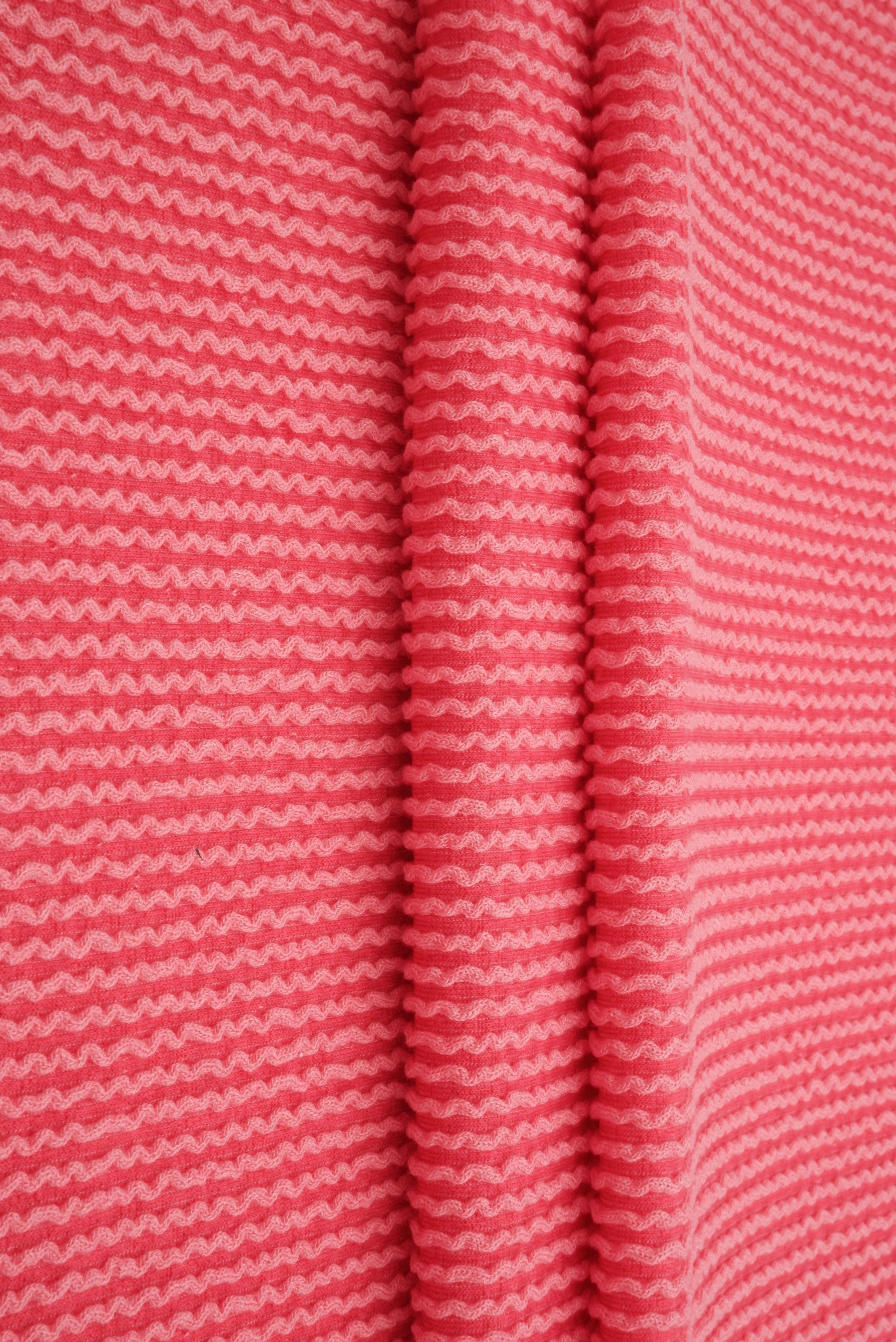 Jacquard Double Knit Rib Stretch Fabric - KNT4463 