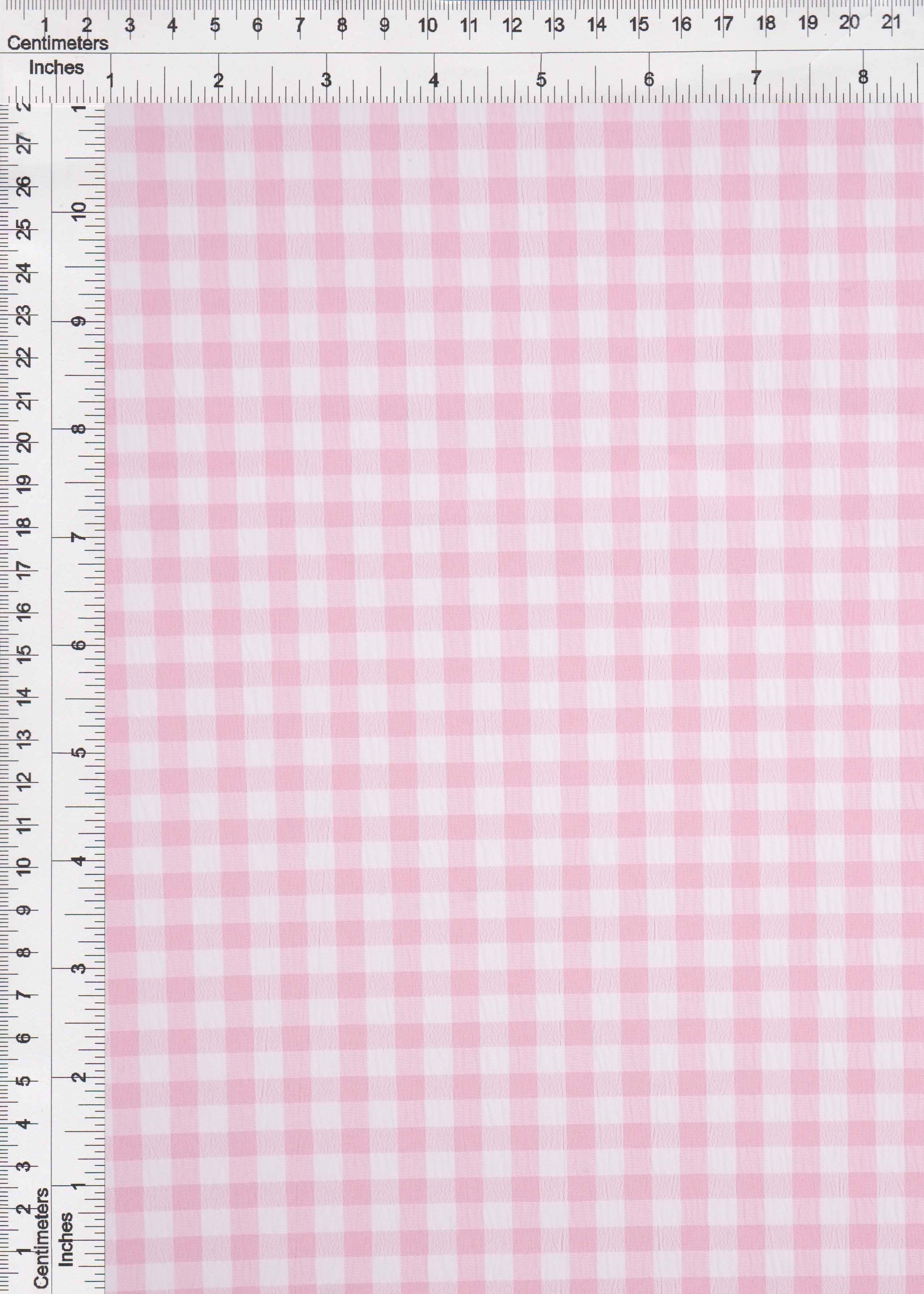 Textured Gingham Plaid Stretch Woven Fabric - GH4616 