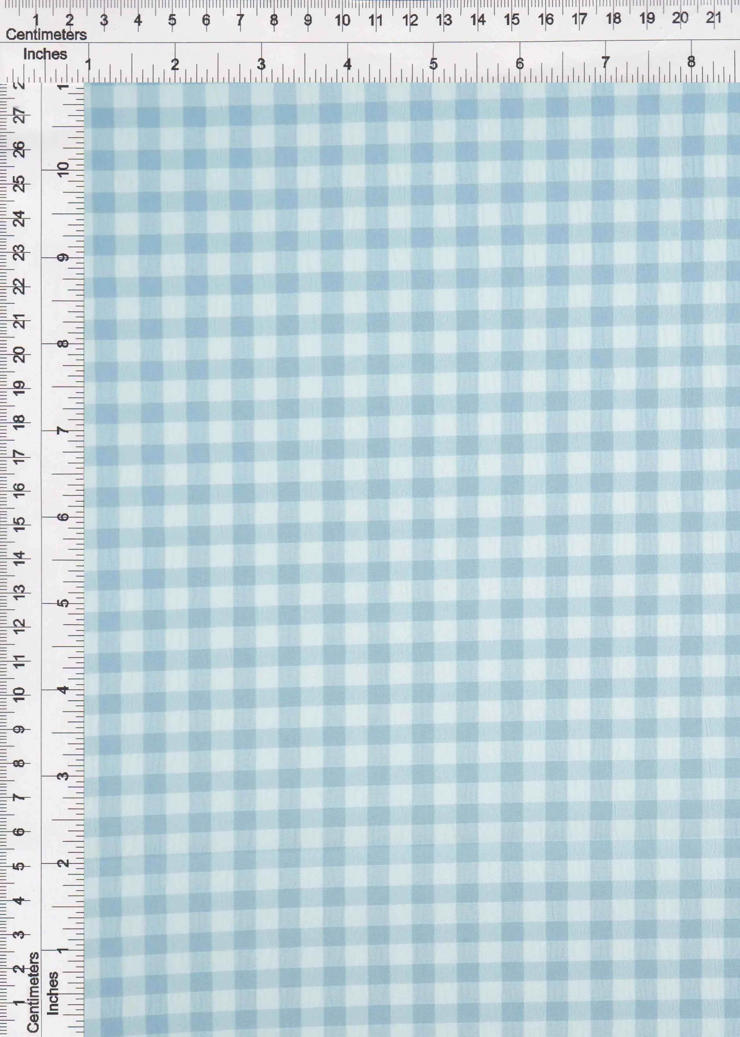 GH4616 BLUE BABY BLOUSE GINGHAM PLAID POLYESTER SOLID-B SPANDEX T-SHIRT TEXTURE WOVEN TOPS TUNICS