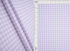 GH4616 LAVENDER BLOUSE GINGHAM PLAID POLYESTER SOLID-B SPANDEX T-SHIRT TEXTURE WOVEN TOPS TUNICS