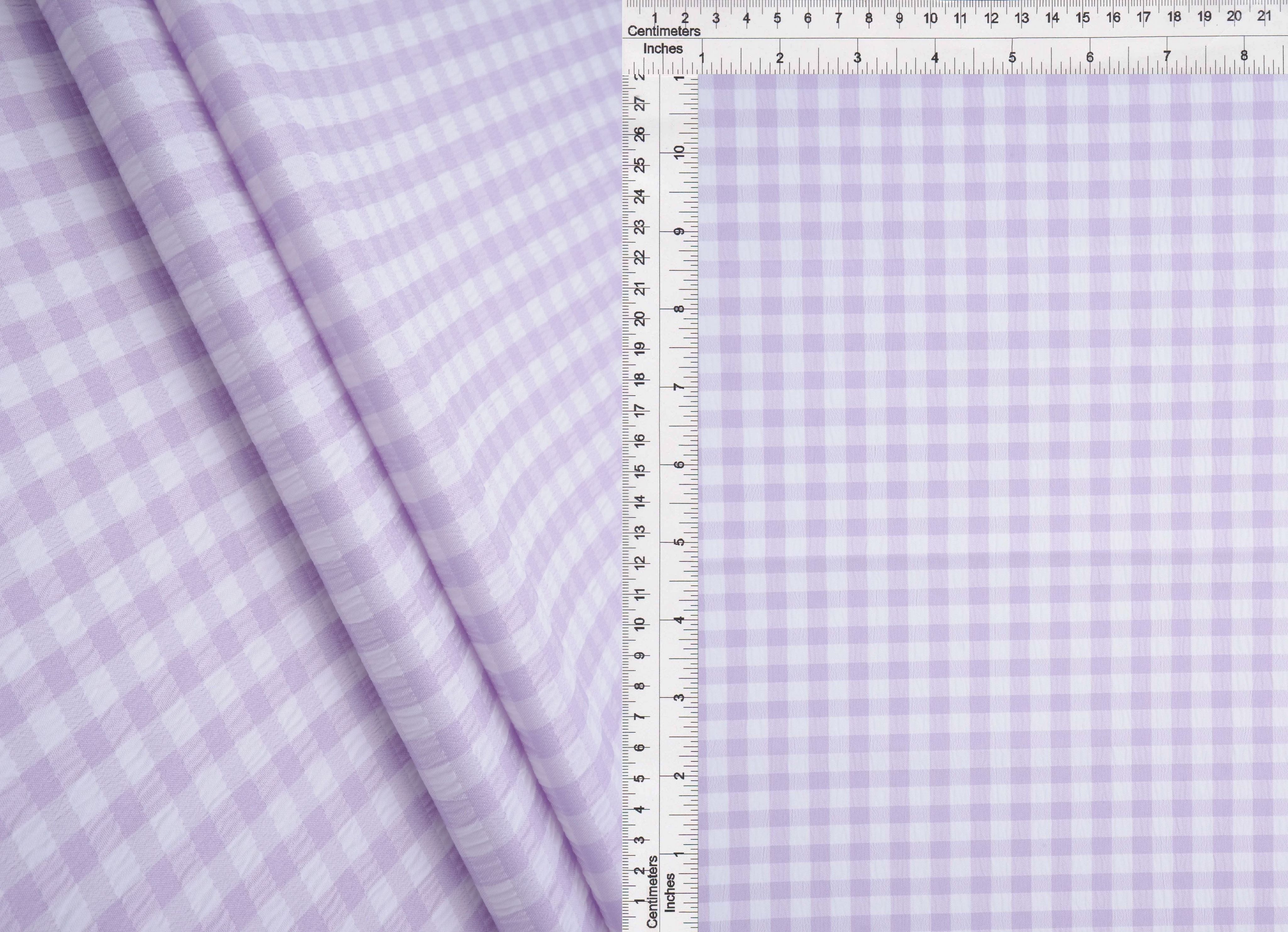 Textured Gingham Plaid Stretch Woven Fabric - GH4616 