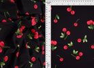 DTY Brushed Cherry Print Knit Fabric   KNT4520-MS11468 