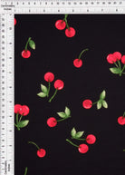 DTY Brushed Cherry Print Knit Fabric   KNT4520-MS11468 