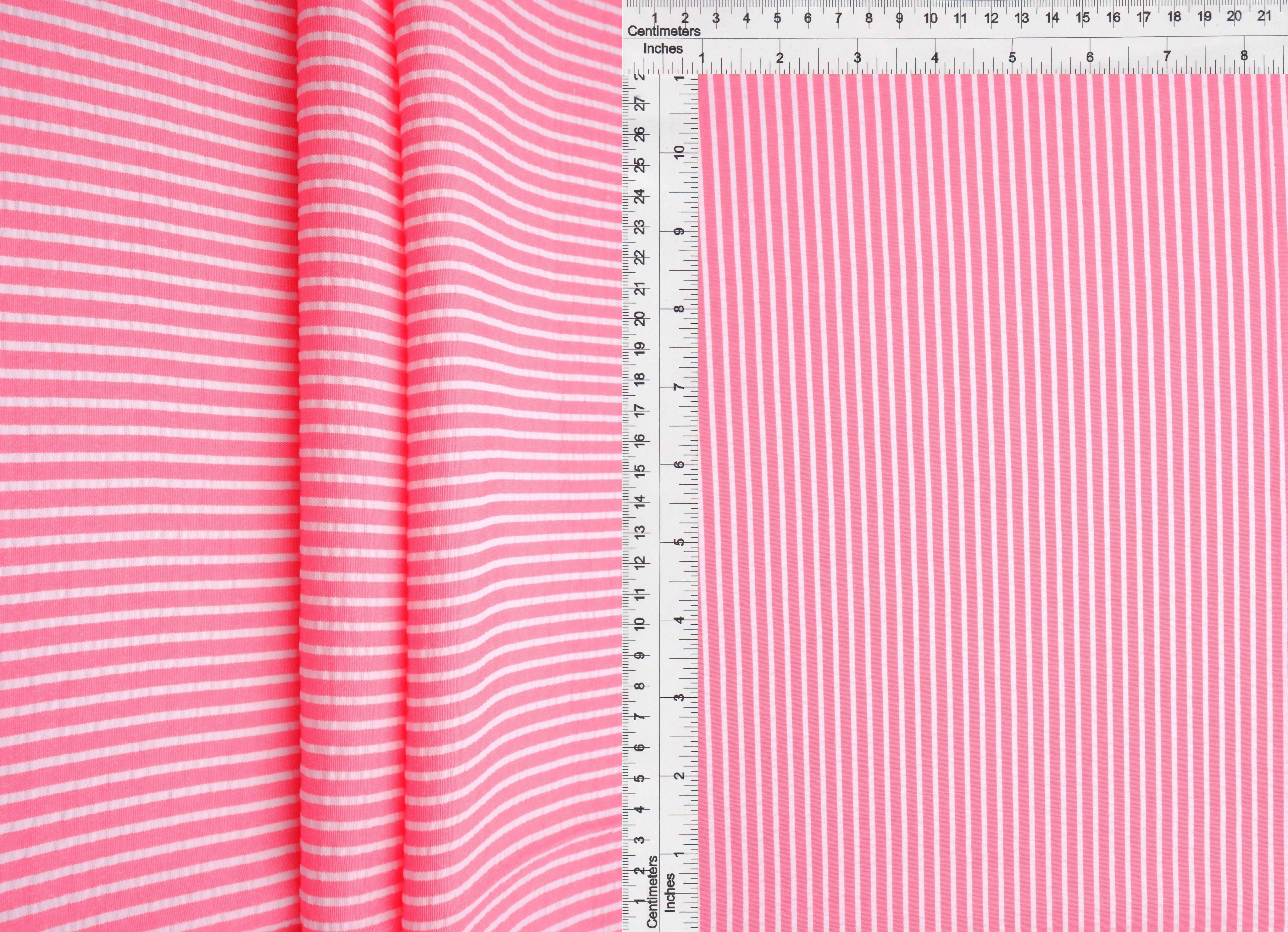 Seersucker Stripe Polyester Rayon Woven Fabric - POP4621 