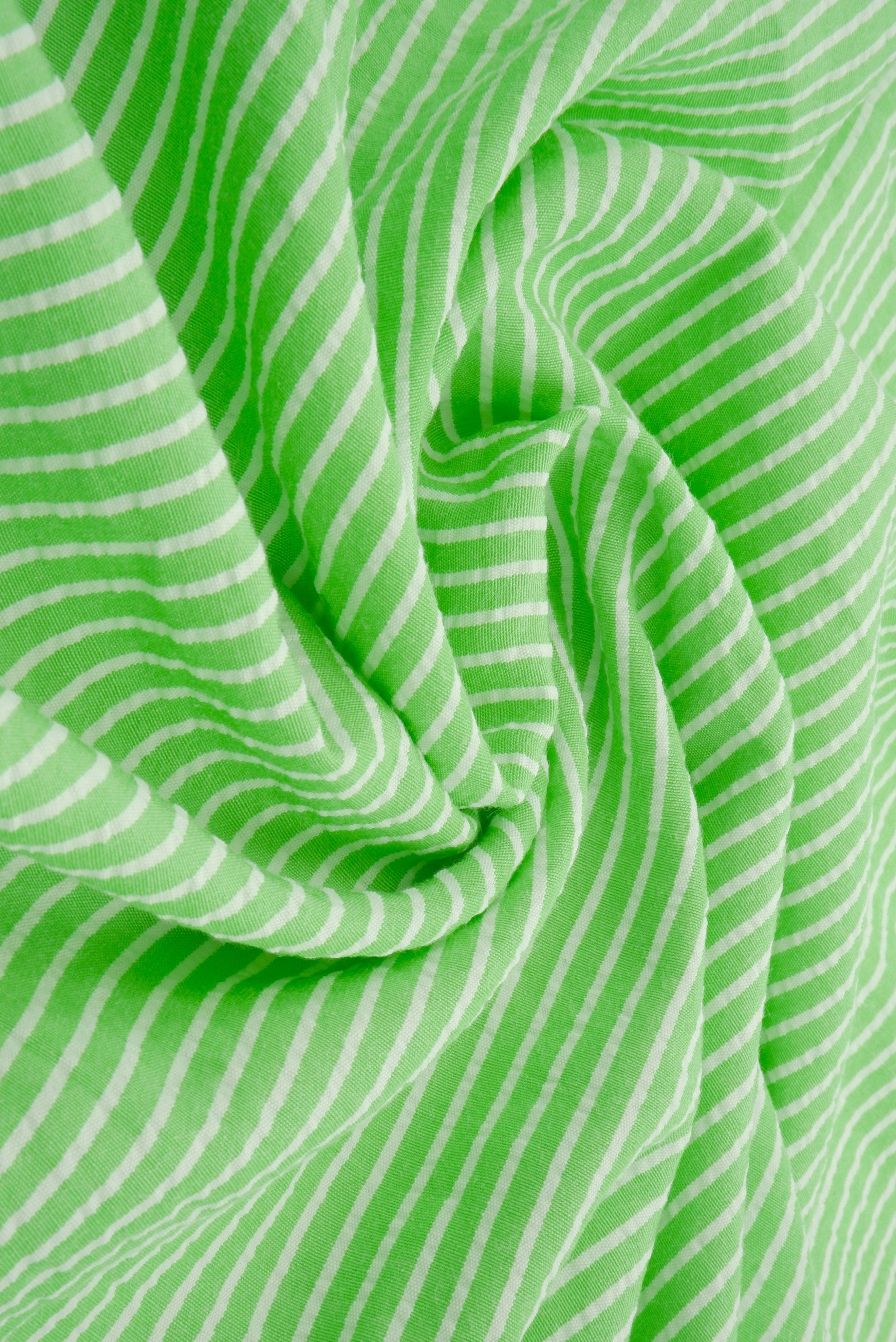 Seersucker Stripe Polyester Rayon Woven Fabric - POP4621 