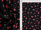 Strawberry Print Stretch Poplin Fabric - POP810-MS11479 