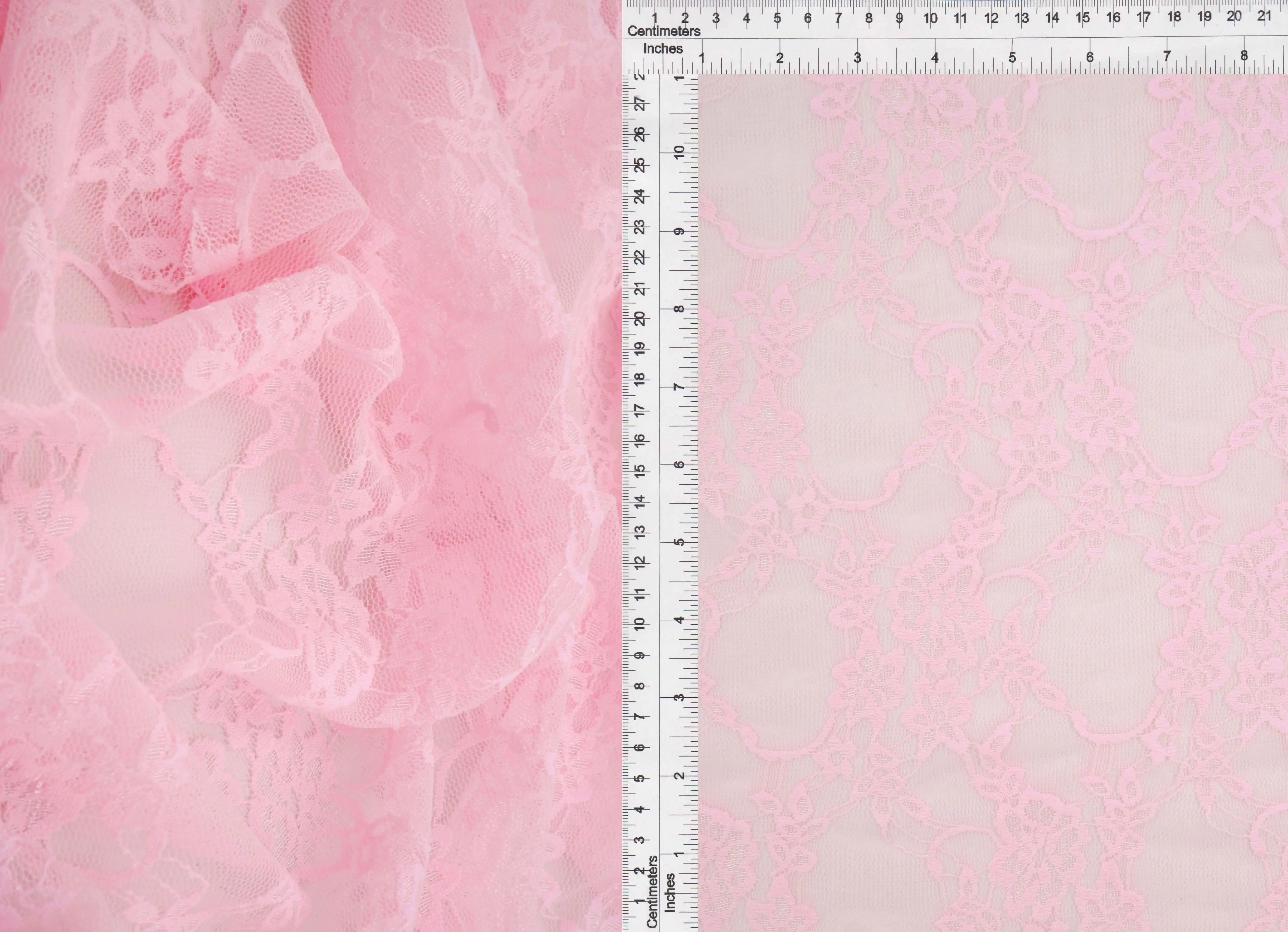 LACE-1483 PINK LT. BLOUSE BOTTOMS CAMI DRESS FLORAL LACE LOUNGEWEAR NYLON PINK ROSE SKIRTS SOLID SPANDEX TOPS