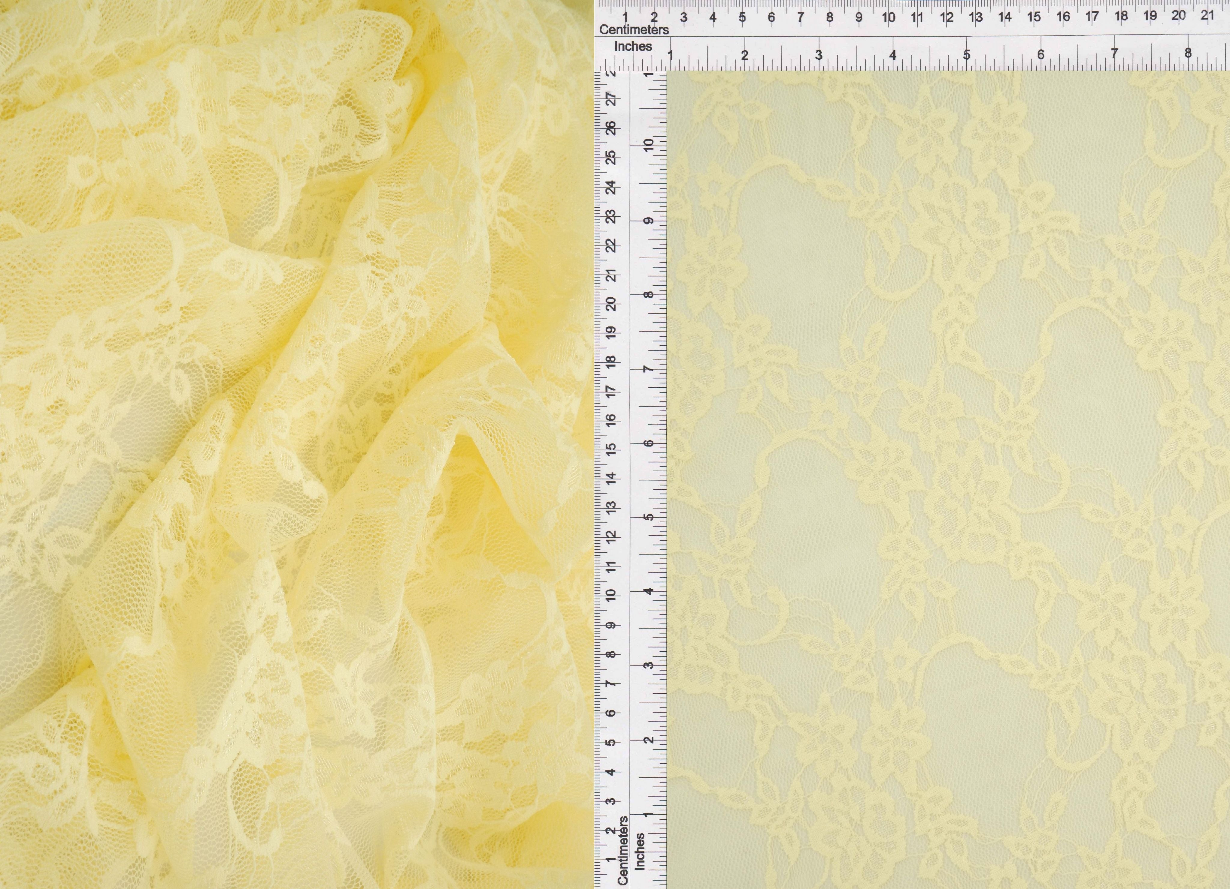 LACE-1483 YELLOW BUTTER BLOUSE BOTTOMS CAMI DRESS FLORAL LACE LOUNGEWEAR MUSTARD NYLON SKIRTS SOLID SPANDEX TOPS YELLOW