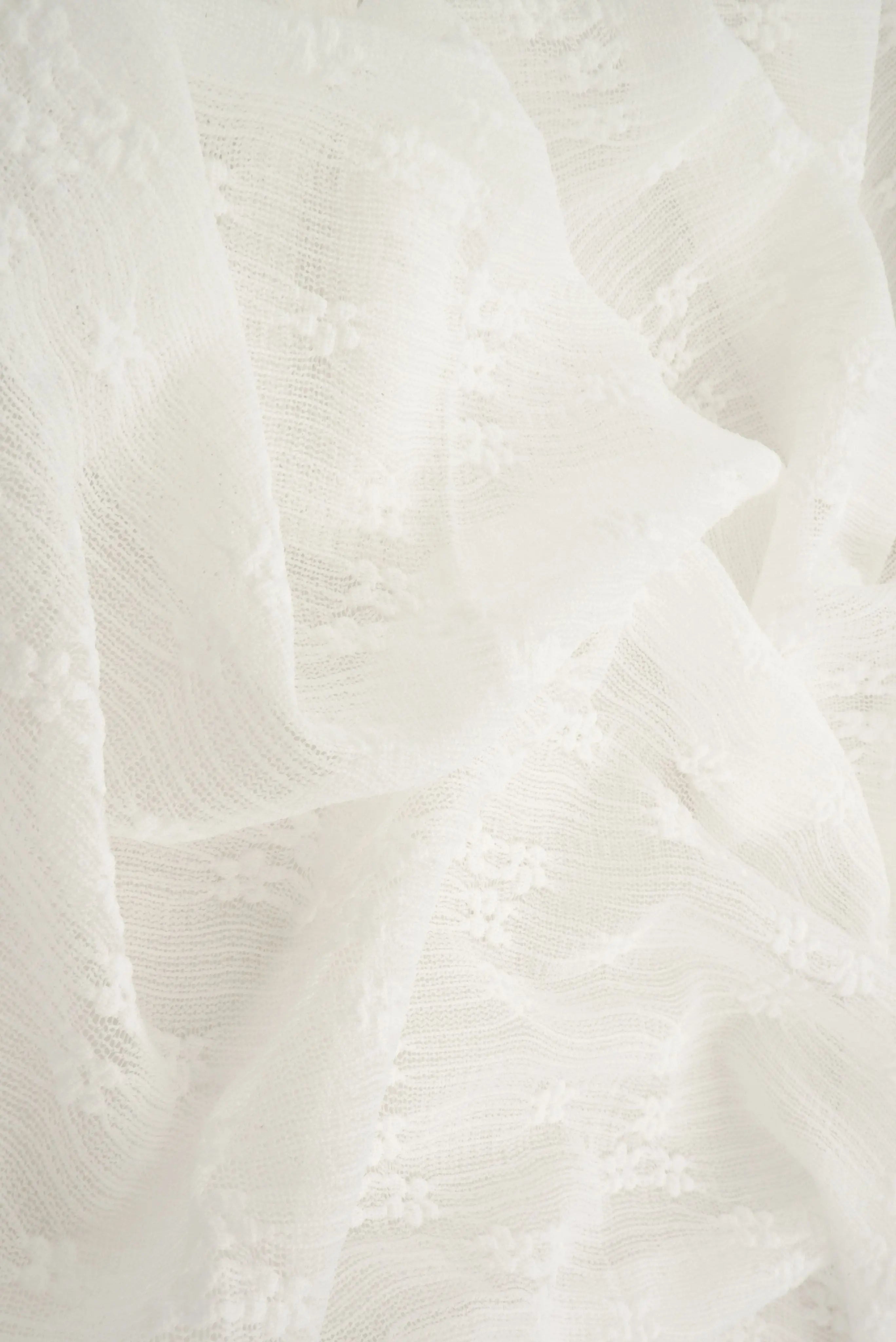 LACE4630 IVORY BLOUSE DITSY DRESS KNIT LACE NYLON SKIRTS SOLID SPANDEX TOPS TUNICS