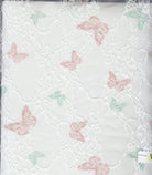 LACE1483-M11481 IVORY/PEACH BLOUSE BOTTOMS BUTTERFLY DIGITAL PRINT DRESS LACE PANTS POLYESTER SKIRTS SPANDEX TOPS