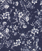 LIN-MS10146 NAVY BLOUSE DRESS FLORAL LINE SLUB PANTS PRINT RAYON SKIRTS SPANDEX TOPS WOVEN