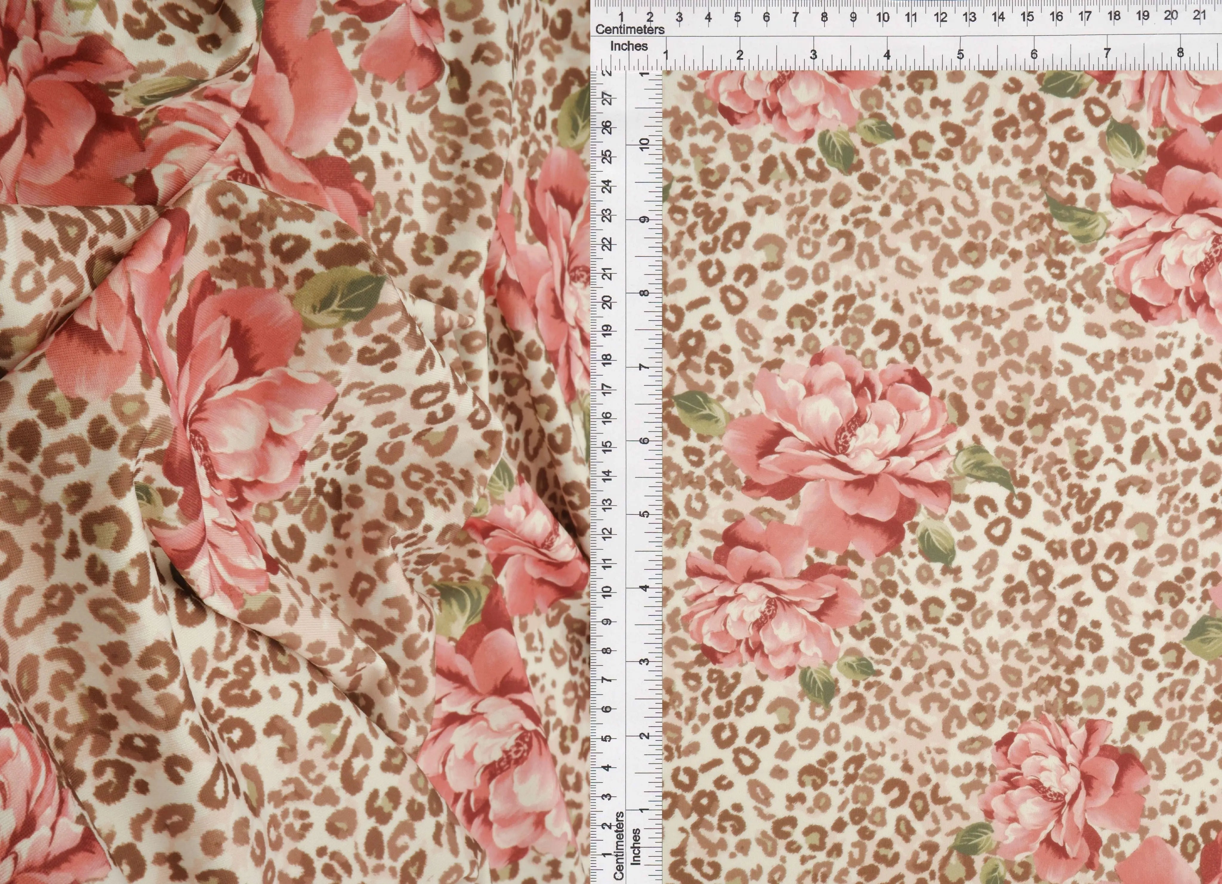 KNT4498-MS11469 TERRACOTTA ANIMAL BLOUSE BODYSUIT BOTTOMS CAMI DIGITAL PRINT DRESS FLORAL KNIT PANTS POLYESTER SKIRTS SPANDEX STRETCH TOPS
