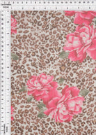 MESH-MS11469 RED/BROWN ANIMAL BLOUSE BODYSUIT CAMI DIGITAL PRINT DRESS FLORAL MESH POLYESTER SKIRTS SPANDEX STRETCH TOPS