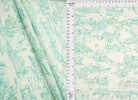LIN4641-MS11491 AQUA GREEN BLOUSE CAMI DRESS LINEN LOOK PANTS POLYESTER PRINT SKIRTS TOILE TOPS WOVEN