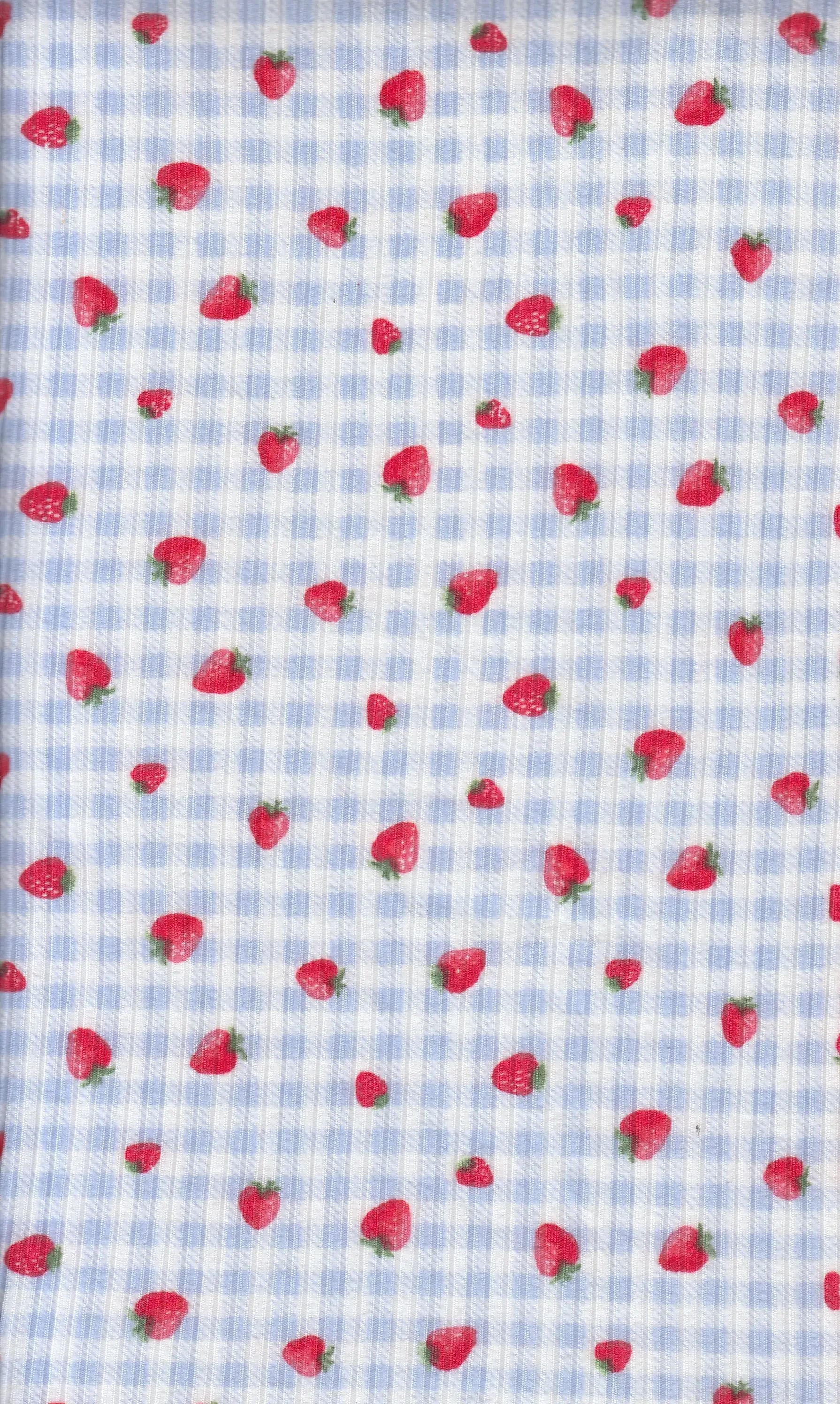 KNT3422-MS11494 BLUE LT. BIKER SHORTS BLOUSE BOTTOMS CAMI DRESS KNIT PANTS POLYESTER PRINT RIB 4X2 SKIRTS SPANDEX STRAWBERRY STRETCH TOPS YUMMY