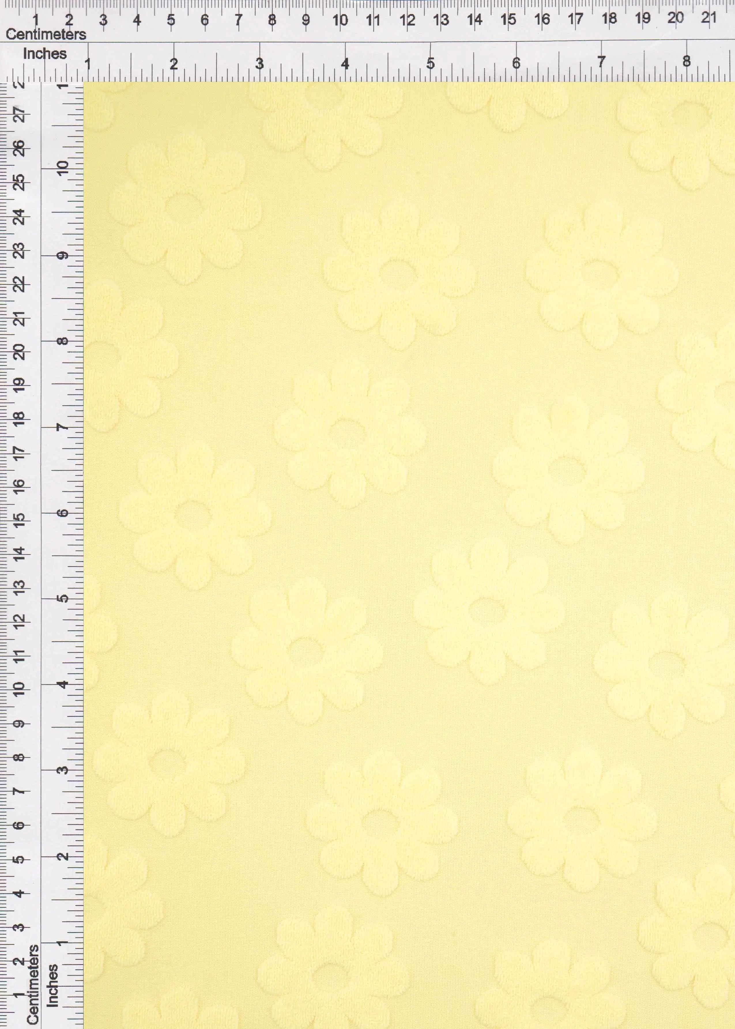 JACQ-4480 YELLOW LT. BOTTOMS DAISY FLOWER DRESS GEOMETRIC JACQUARD KNIT LIVERPOOL OUTERWEAR PANTS POLYESTER SKIRTS SOLID SPANDEX STRETCH SWEATER TOPS