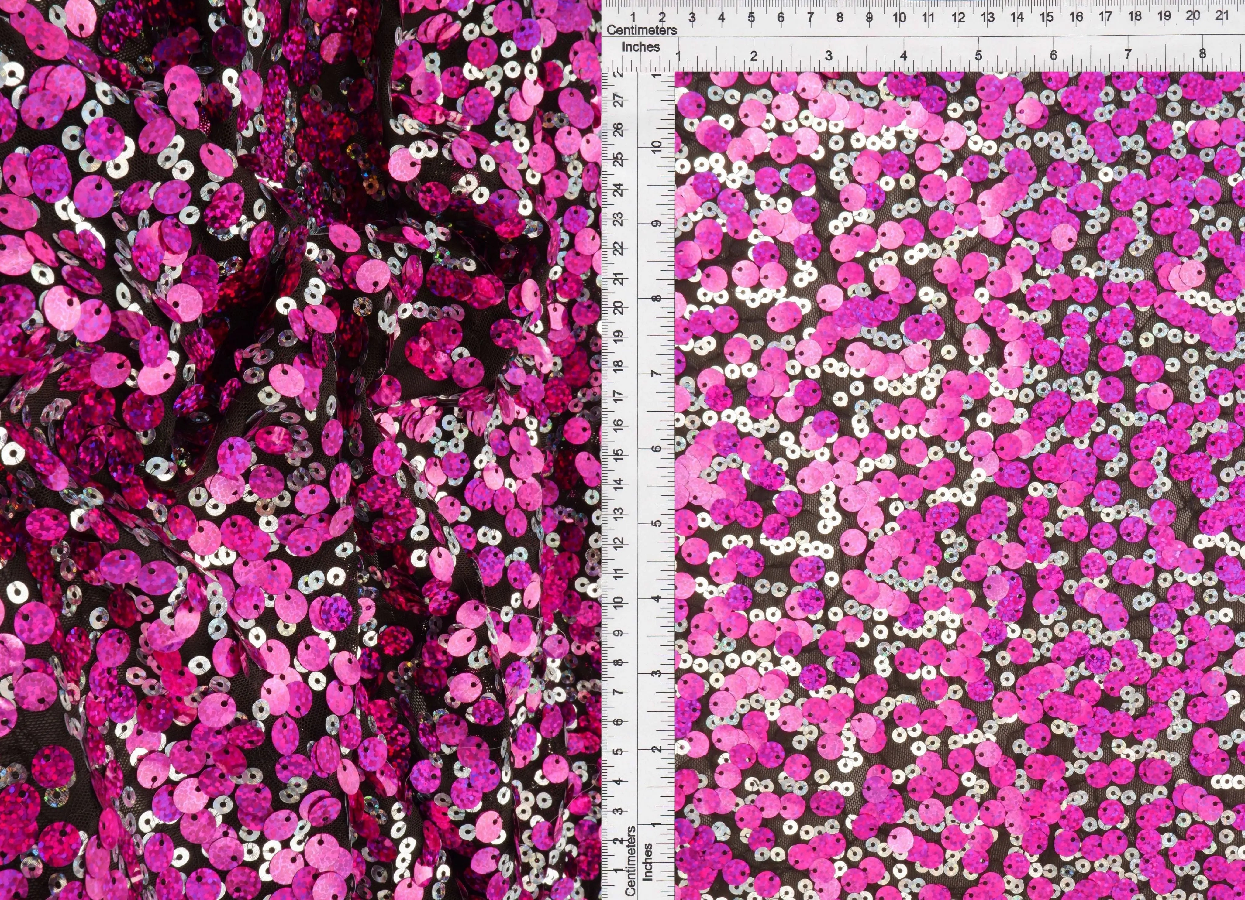Sequin Mesh Stretch Fabric - MESH NYLON/PL 