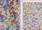LIN4650-M11475D BLUE MULTI BLOUSE CAMI DIGITAL PRINT DRESS FLORAL FLOWER LINEN PANTS RAYON SKIRTS TOPS WOVEN