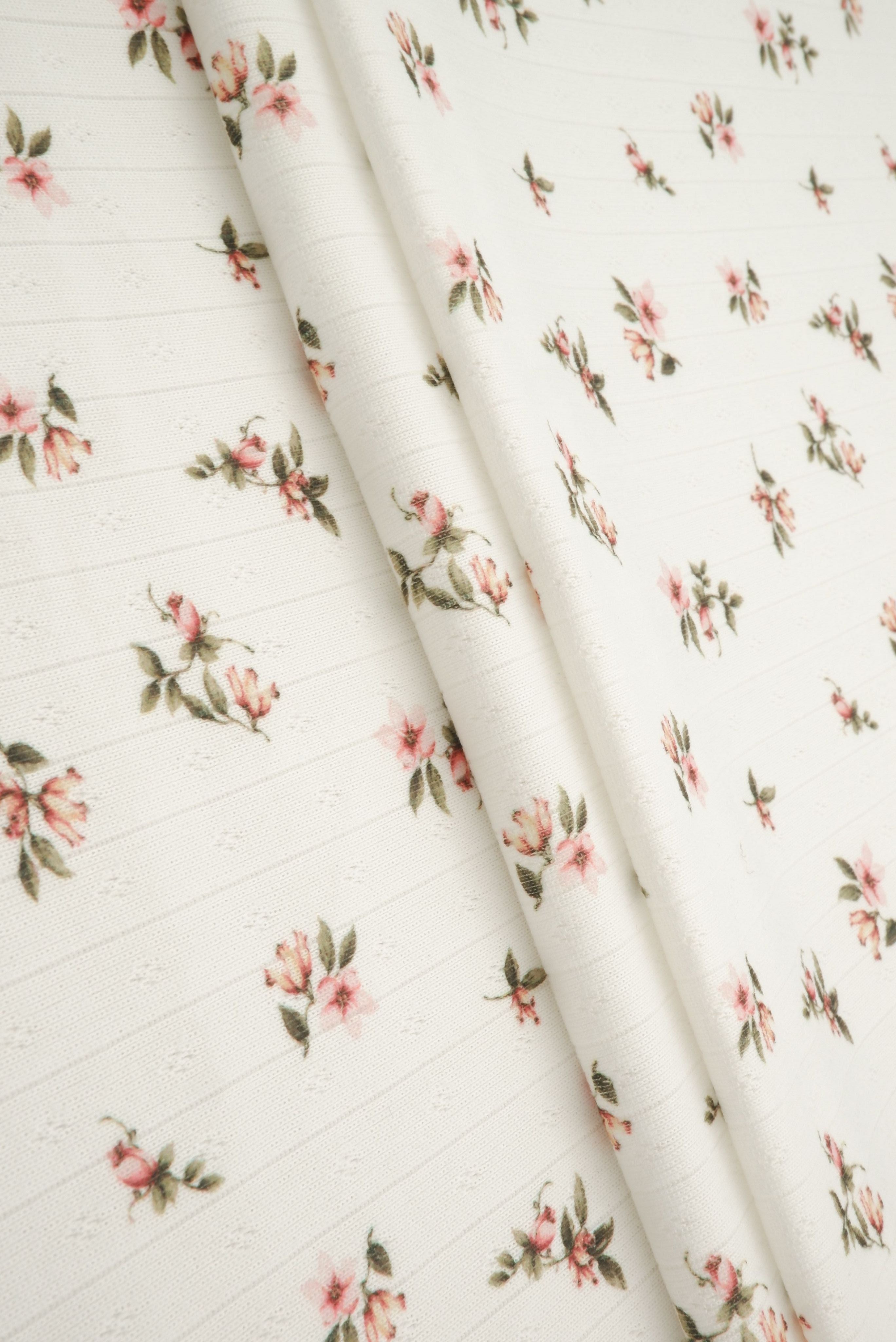 Pointelle Ditsy Print Knit Fabric - KNT4622-M11540D 