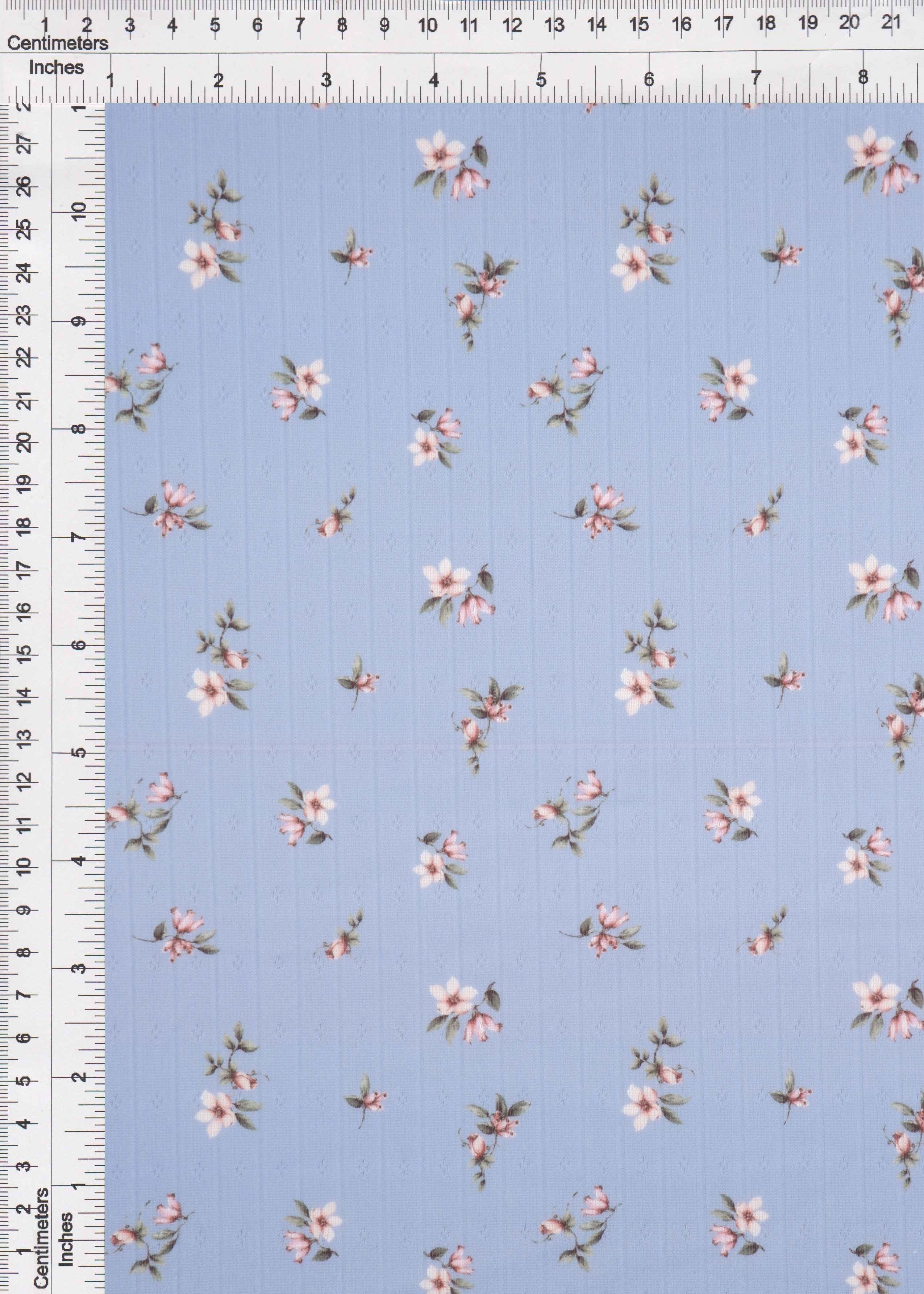 Pointelle Ditsy Print Knit Fabric - KNT4622-M11540D 