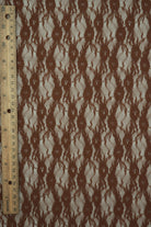 LACE-4481 BROWN BLOUSE BODYSUIT DRESS FLORAL LACE LOUNGEWEAR NO-PRINT NYLON SOLID SPANDEX T-SHIRT TOPS TUNICS