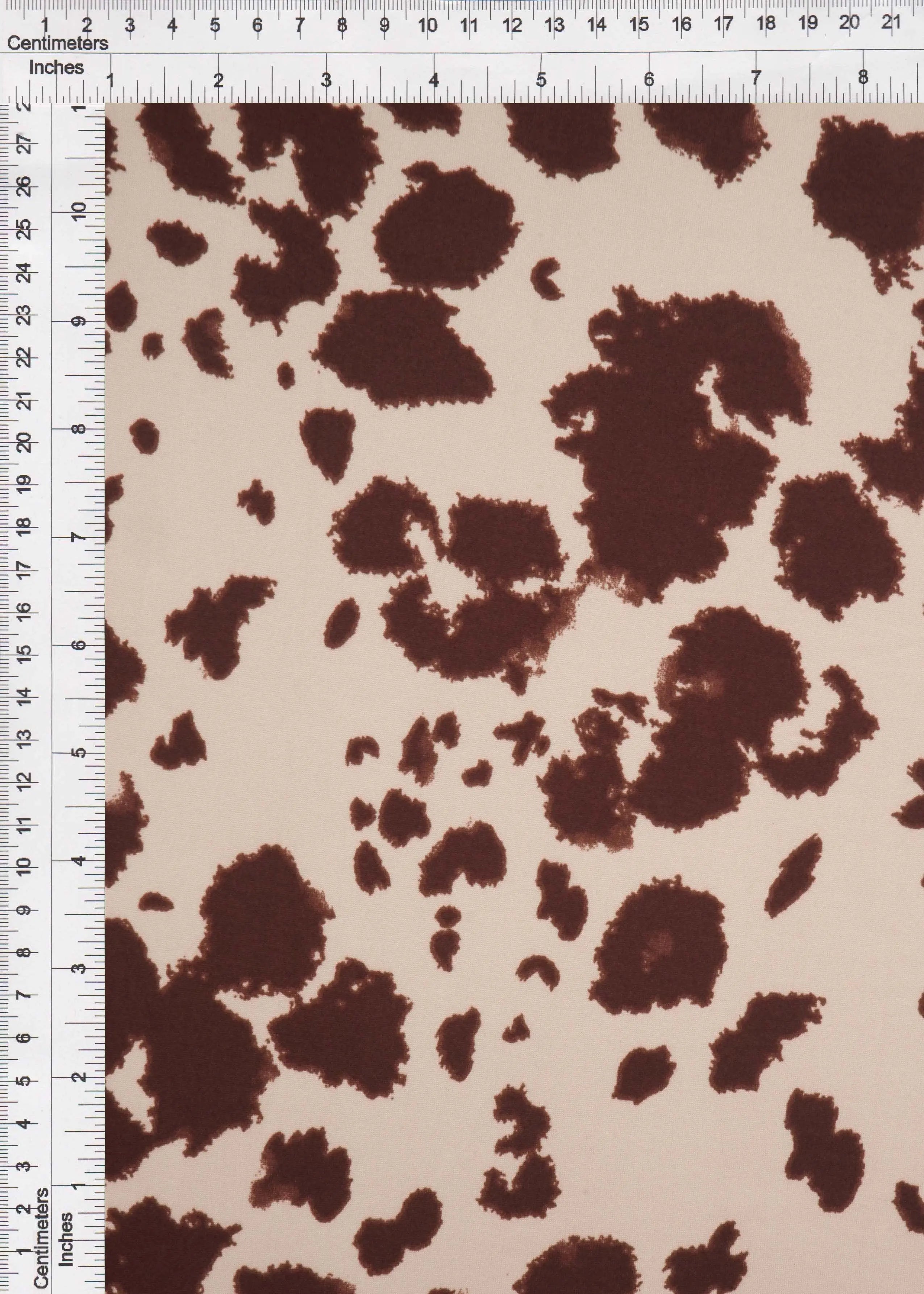 KNT4520-MS11098 TAUPE/BROWN ACTIVEWEAR ANIMAL BIKER SHORTS BLOUSE BODYSUIT BOTTOMS CAMI COW DRESS KNIT PANTS POLYESTER PRINT SKIRTS SPANDEX STRETCH TOPS