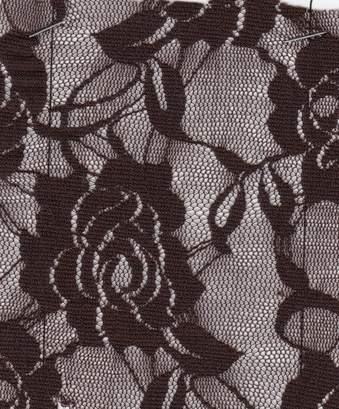 LACE1379 SOLID BROWN DK LACE