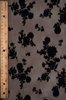 Floral Mesh Flocking Fabric   FLOCK-MS11575 